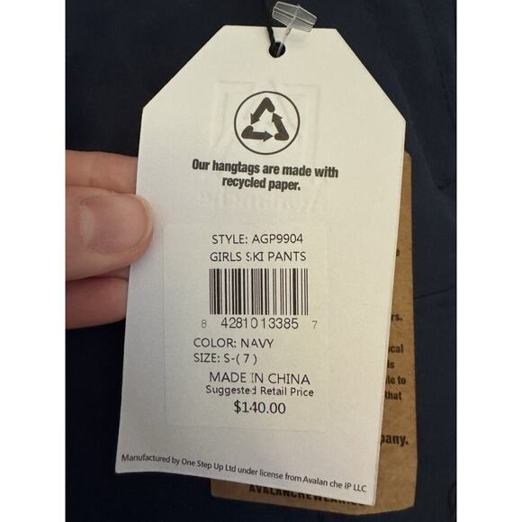 Avalanche Navy Blue Cargo Ski Pants Girls Size 7 Insulated Waterproof NWT - Picture 6 of 8